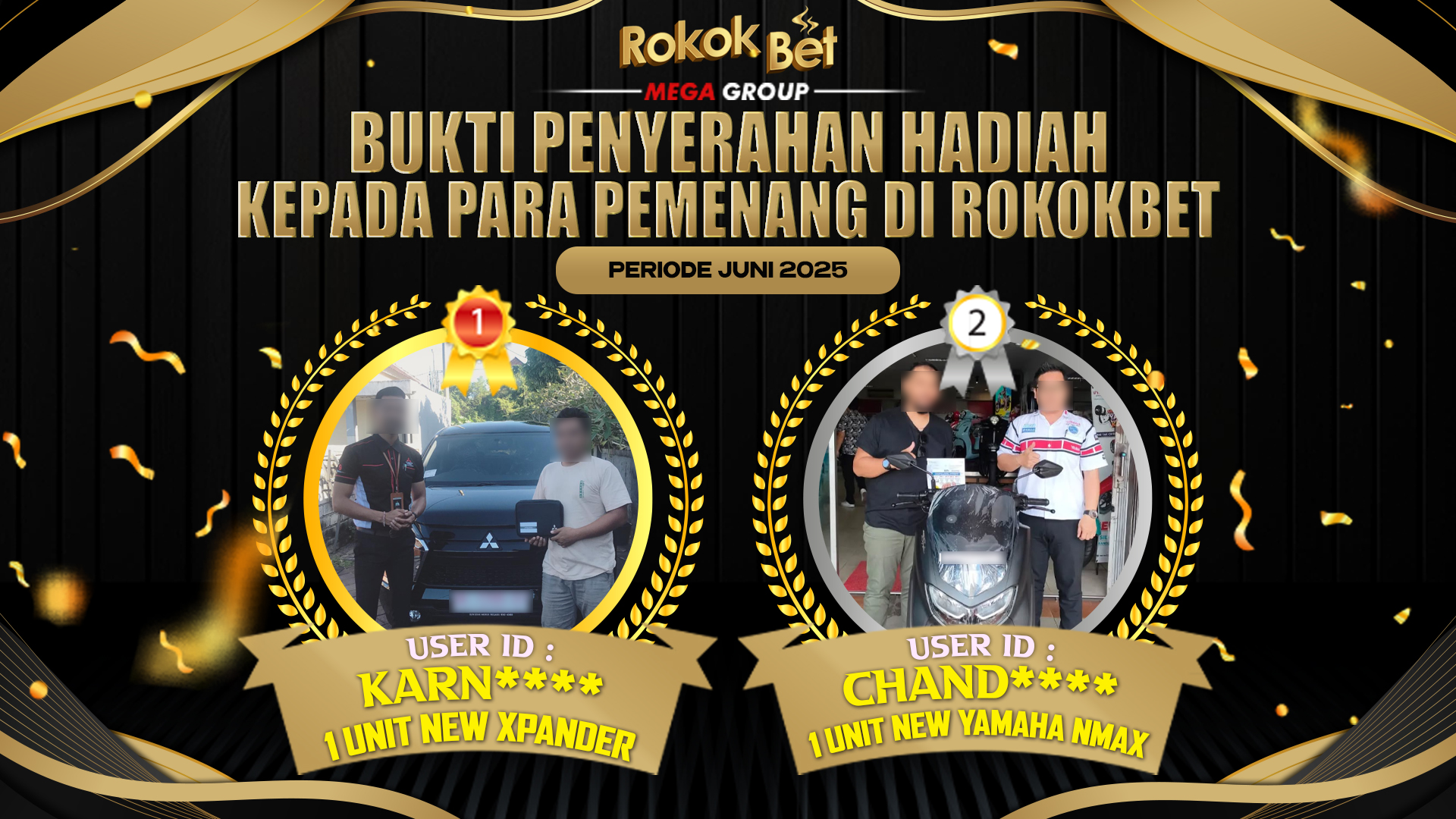 Selamat Kepada Member Setia ROKOKBET Sudah Memenangkan Satu Unit Mobil New Xpander